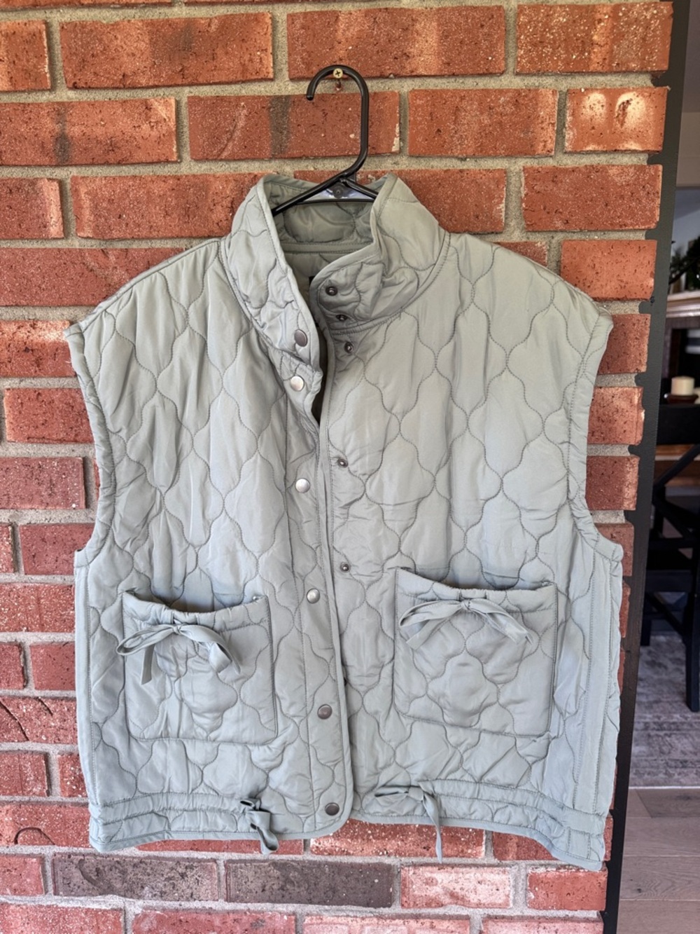 Blu Pepper Quilted Light Green Puffer Vest